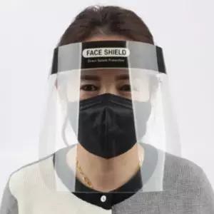 비말 차단 투명 플라스틱 안면 마스크 페이스 쉴드 실드 가리개 주방 조리용 음식점 얼굴 커버 가림막 위생