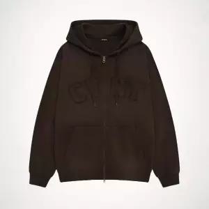 커버낫 CVNT 다잉 오버핏 후디 집업 Brown 2885596 1980057