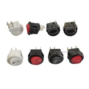 2510Pcs 라운드 로커 스위치 16mm 2 핀 ON-OFF SPST 3A250V 6A125V 3Pin 빨간색 LED 가정용 DIY 교체