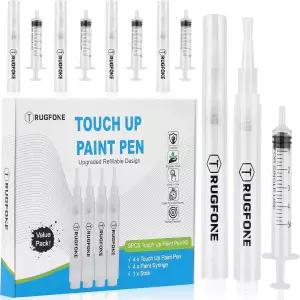 TRUGFONE 터치업 페인트 펜 4 충전식 브러시 리필 가능 벽 수리 가구 캐비닛 나무 바닥 창문 6ML 9개 세트
