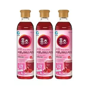 홍초 저당 석류히비스커스 900ml 3개