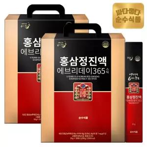 순수식품 6년근 홍삼정 에브리데이365 홍삼 스틱 2박스(200포) 실속형