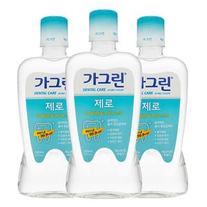 가그린 제로 750mlX3개 가글 구강청결제