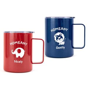 홈애니 스텐 머그컵 420ml, 레드 + 네이비, 각 1개