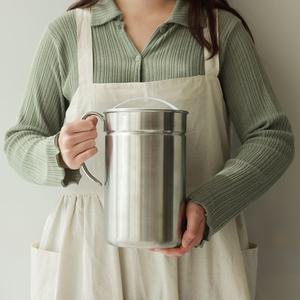 씨에스리빙 스텐음식물통 진공 음식물쓰레기통 음쓰통 화이트 3L