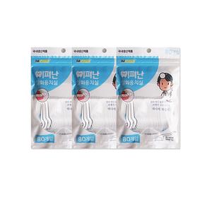 이펴난  치간칫솔 일회용 치실 80개입x 3개