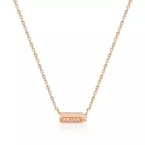 [비앤비골드] 18K 더블 바 스틱 펜던트 체인 목걸이 MNN39063