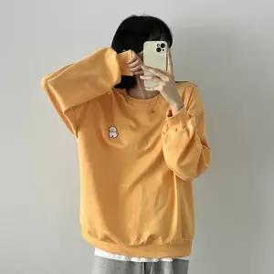 [하프클럽/이버유]루즈핏 비숑 봄 가을 여성 맨투맨 빅사이즈 티셔츠