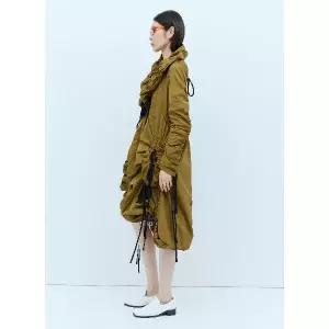 Paula Canovas del Vas 여성 드레이피 후드 파카 pcd0254007grn