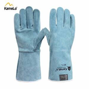 카멜로 손등 통가죽 우피 용접장갑 작업 현장 오지내피 901-L (5pcs)