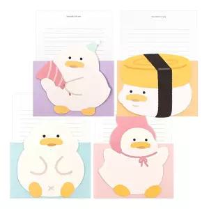 뚱오리 편지지 봉투 편지 세트 4종 X 2P 편선지 어버이날 스승의날 기념일 연애편지