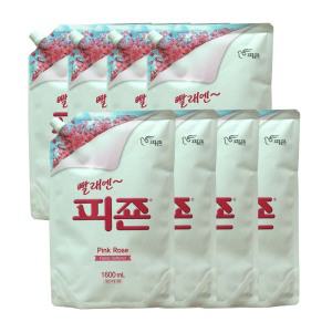 피죤 섬유유연재 정전기방지 1.6L 핑크로즈 8개