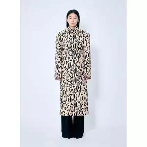 Sportmax 여성 애니멀 프린트 트렌치 코트 spx0259001bei