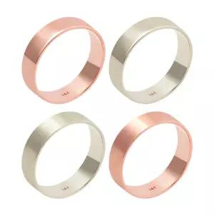 14K 평반지 유광 무광 로즈골드 샴페인골드 E타입