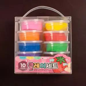클레이세트10색/컬러/칼라/점토/미술/공예/단체/답례품/선물/유치원/어린이/학교/아동/촉감/놀이/공작/체험