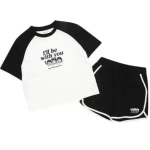 SFIT  HC29 라글란 돌핀 3.5부셋 주니어 여아 라글란 티셔츠+ 3.5부 돌핀팬츠 상