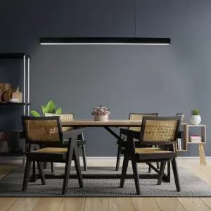피아노 LED 50W 일자등 펜던트 조명 식탁등 천장등 인테리어 조명 블랙 화이트
