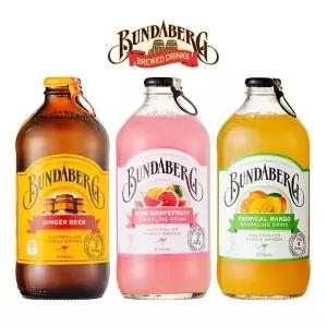 [카페음료] 분다버그 375ml 진저비어 + 핑크자몽 + 트로피칼망고 (각4병/총12병)