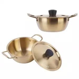 디디샵 WIHY0592 IH 스텐 지르코늄 노란냄비 18cm (625888)