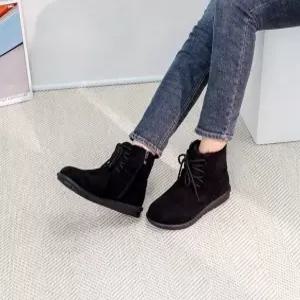스웨이드 레이스업 퍼안감 워커힐 3.5cm