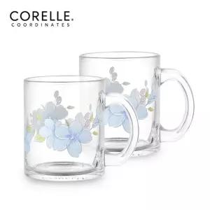코디 보라꽃 유리 머그 2P 세트