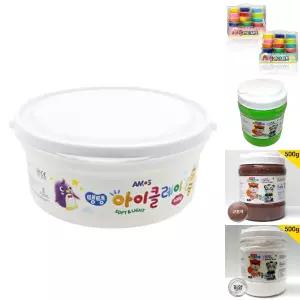 아모스 탱탱 아이클레이 대용량 버킷 400g (흰색)/찰흙/점토/클레이/공예/만들기/재료/세트/아이/키즈/촉감