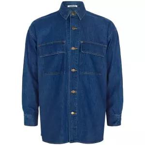 오라리 셀비지 라이트 오즈 블루 남성 데님셔츠 A25SS01SD