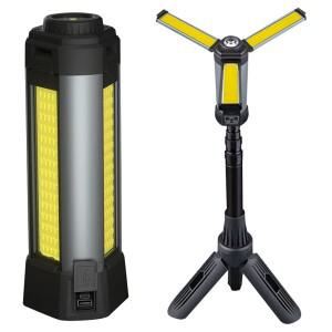 충전식투광기 스탠드가 있는 6000mAh LED 작업등 COB 건설 조명이 무선 아웃도어 캠핑용 텔레스코픽