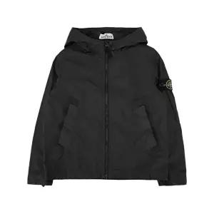 [스톤 아일랜드]키즈 여성 로고 패치 나일론 후드자켓 블랙 L1S16 4100003 S0A23 V0029