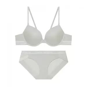 코데즈컴바인 CODES COMBINE INNERWEAR 베이직 라인포인트 에어로쿨 브라 햄팬티세트_라이트그레이 CEWRP38