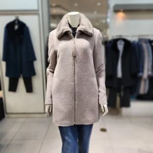 고급스럽고 세련된 카라밍크 겨울 하프코트  JNWC506  BE