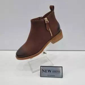 미셸by탠디 여성 소가죽 기모 안감 클래식 데일리 앵클 부츠 NX25515B