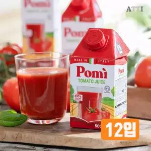 포미 착즙 100% 노지재배 이탈리아산 토마토주스 500ml x 12입