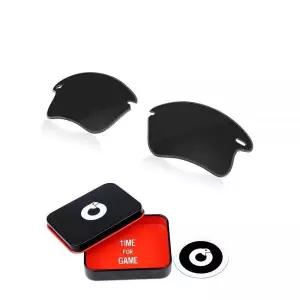 OWORK 오클리 패스트 재킷 XL OO9156 71mm 선글라스용 1.8MM 폴리카보네이트 교체 렌즈 - 매트 블랙