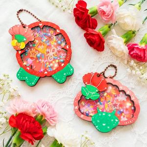 가정의 달 카네이션 DIY 쉐이커 키링 만들기 키트 / 스승의 달 어버이날 가방고리