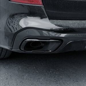 [호환] BMW X5 G05 X6 G06 X7 2019-2023 리어 범퍼 트림 교체용 블랙 배기 머플러 테일 파이프 팁 커버 2개