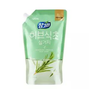 라이온 참그린 허브식초 설거지 900g 리필 주방세제 
