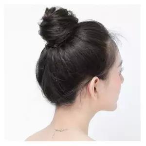 인모 똥머리 올림머리 가발 블랙 올림머리 똥머리 당고머리 머리숱 풍성