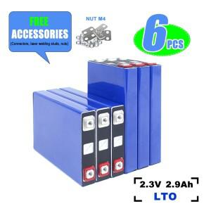 SelianEnergy A 등급 LTO 배터리 딥 사이클 DIY 충전식 보트 태양광 시스템용 2.3V 2.9A 셀 12V 48V