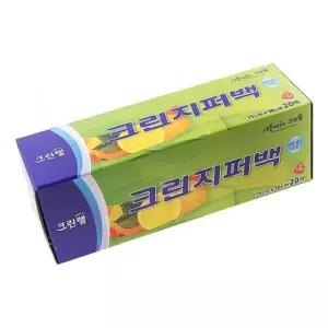 크린지퍼백 15cm x 10cm 20매 비닐 봉투 팩 일회용 보관 주방