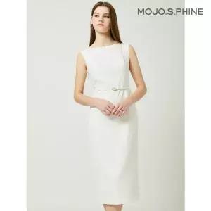 모조에스핀 보트넥 민소매 원피스 WHJ242MSE025 734985