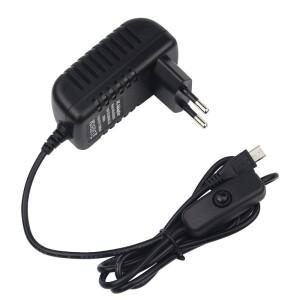 스위치 버튼 전원 어댑터 포함 라즈베리 파이 3B + 공급 장치 제로 2 W 오렌지 LTS용 마이크로 USB 포트 5V