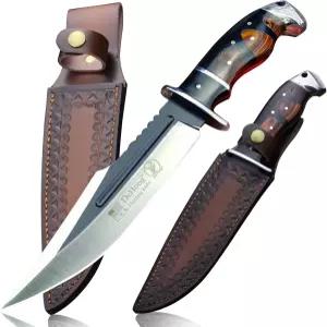 WPKOPYA 데홍-88 사냥용 칼 약 18cm 고정 칼날 전술 가죽 칼집 캠핑 서바이벌 슬라이싱 보닝 선물 컬렉션