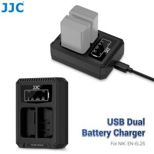 JJC EN-EL25 배터리 충전기 USB 듀얼 슬롯 니콘 Z50 II 카메라용 MH-32