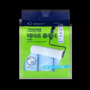 크린랩 테이프 클리너 리필 대형 6입 사선컷팅 돌돌이 16cm x 10m 65매 x 6입