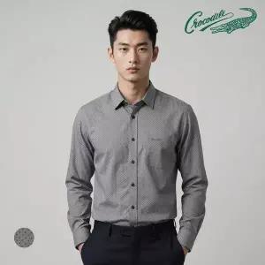 [크로커다일]서클 프린트 헤링본 남성남방 CDAA5WS3414_P416501688