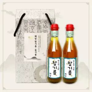 해달 통참깨 100% 저온압착 참기름 350ml 2병 세트