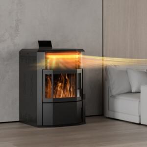 10kW 자동 현대식 실내 목재 연소기 바이오매스 펠릿 스토브 중앙 난방 독립형 가정용 벽난로