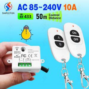 433MHz 110V 무선   전등 스위치  RF 릴레이 모듈 50 송기 Led 램프 팬 ON/OFF 용