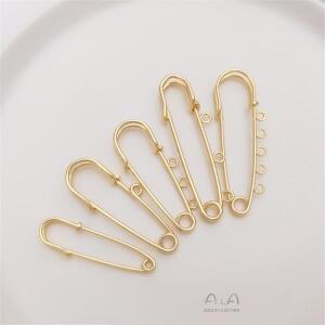 18K 골드 도금 브로치 걸쇠 색상 보존 액세서리 DIY 수제 재료